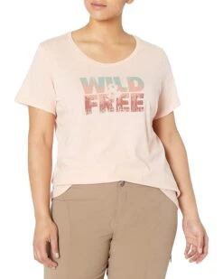 Columbia Women's Hidden Lake Crew Tee Shirt, Graphics, Cotton Blend